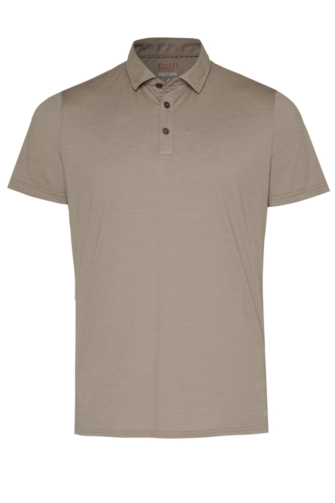 FUNCTIONAL POLO SLIM FIT HALBARM E11320 92930 205 SAND PLAIN